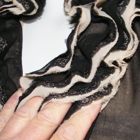 ROBERT RODRIGUEZ Top, S, Mesh, Ruffle Neck/Front, Sleeveless, Neiman Marcus - Picture 10 of 13